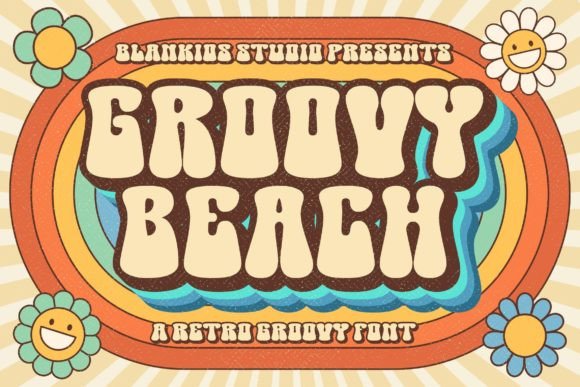 Groovy Beach Font - Featured Image