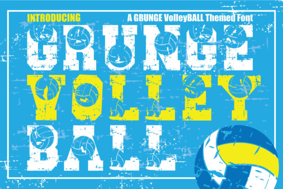 Grunge Volleyball Font - Featured Image