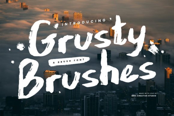 Grusty Brushes Font - Featured Image