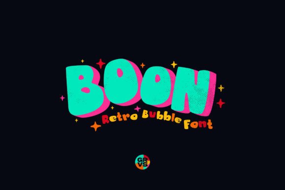 Grvs Boon Retro Bubble Display Font - Featured Image