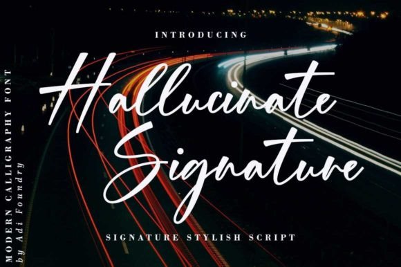 Hallucinate Signature Font - Featured Image