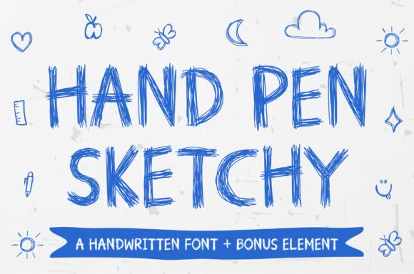 Hand Pen Sketchy Font - Featured Image