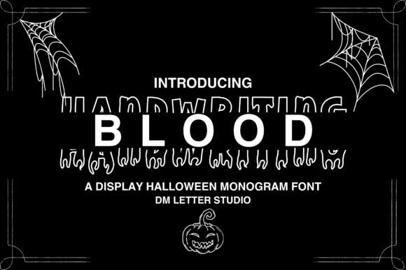 Handwriting Blood Monogram Font - Featured Image