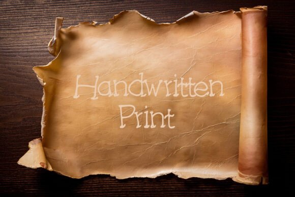 Handwritten Print Font - Featured Image