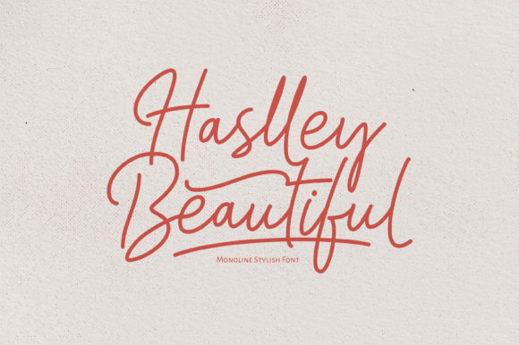 Haslley Beautiful Font - Featured Image