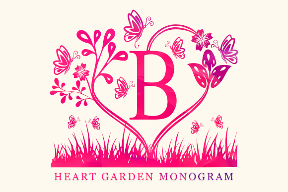 Heart Garden Monogram Font - Featured Image