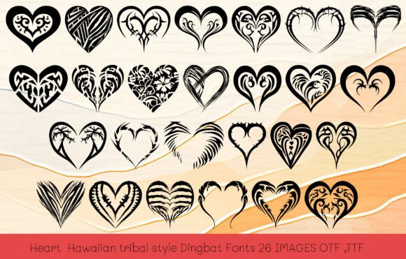Heart Hawaiian Tribal Font - Featured Image