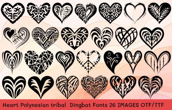 Heart Polynesian Tribal Font - Featured Image