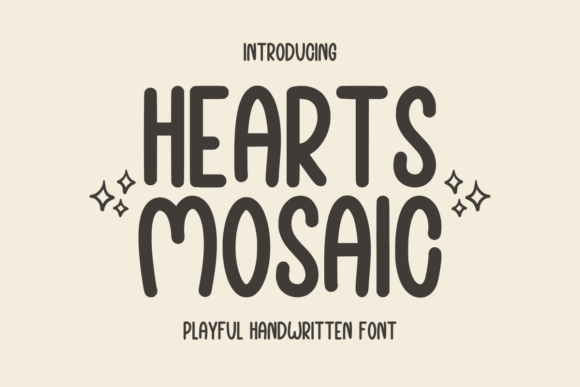 Hearts Mosaic Font - Featured Image