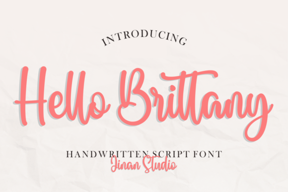 Hello Brittany Font - Featured Image