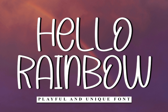 Hello Rainbow Font - Featured Image