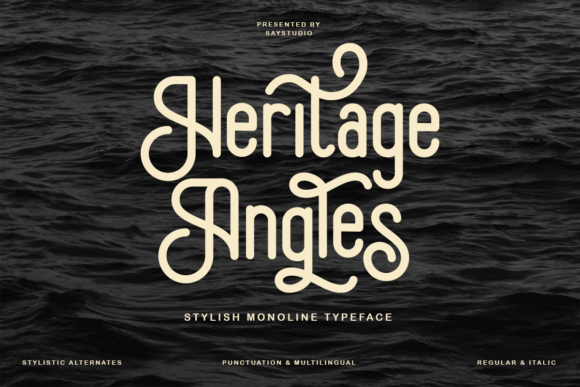 Heritage Angles Font - Featured Image