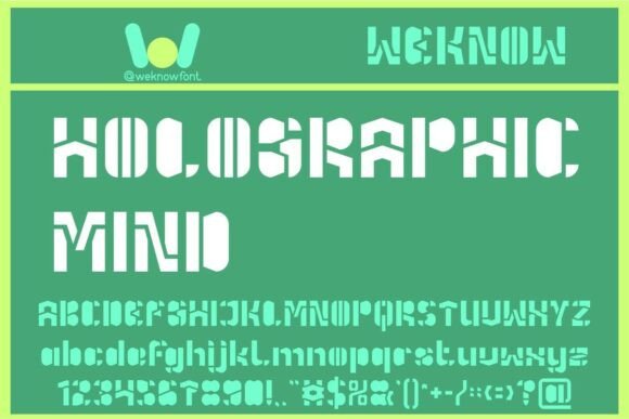 Holographic Mind Font - Featured Image