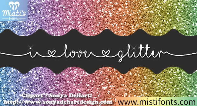 I Love Glitter Font - Featured Image