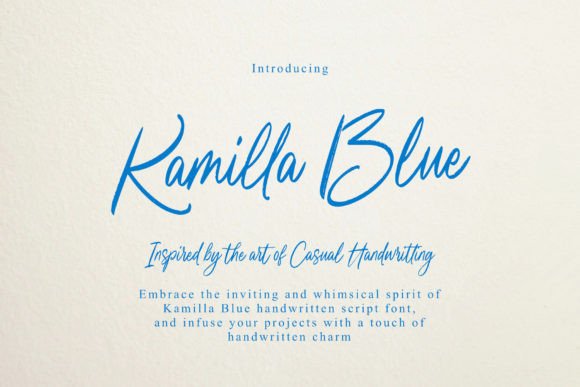 Kamilla Blue Font - Featured Image
