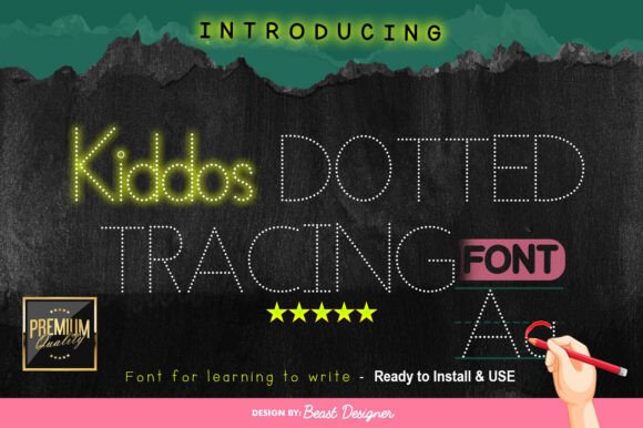 Kiddos Learning Dotted Font - Featured Image