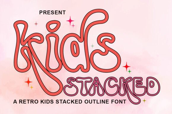 Kids Stacked Outline Font - Featured Image