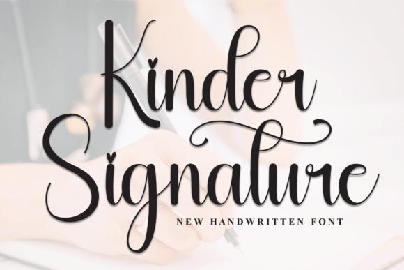 Kinder Signature Font - Featured Image