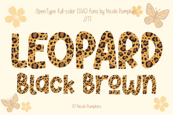 Leopard Black Brown Font - Featured Image