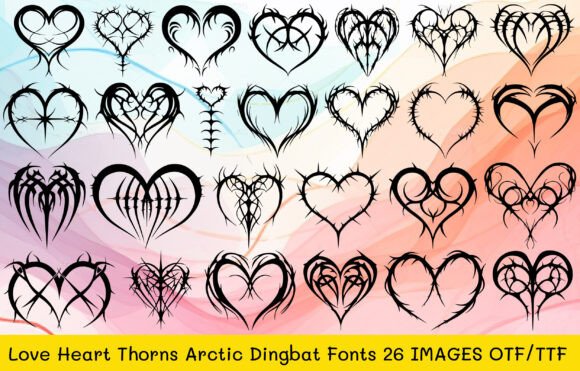 Love Heart Thorns Arctic Font - Featured Image