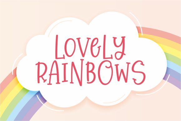 Lovely Rainbows Font - Featured Image