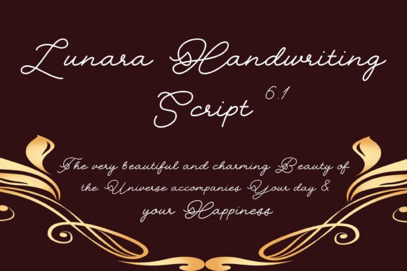 Lunara Handwriting Script 6.1 Font - Featured Image