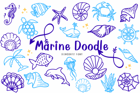 Marine Doodle Font - Featured Image