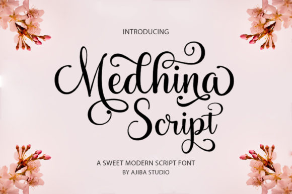 Medhina Script Font - Featured Image