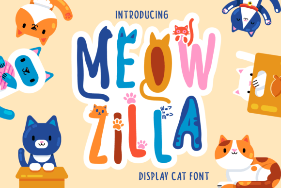 Meow Zilla Font - Featured Image