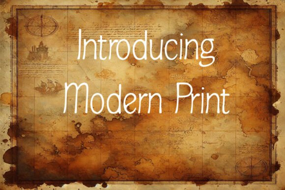 Modern Print Font - Featured Image