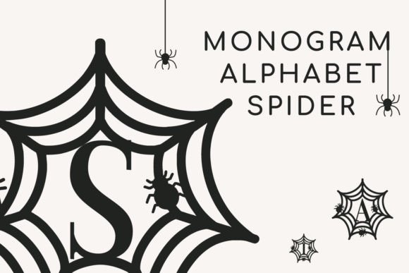 Monogram Alphabet Spider Font - Featured Image