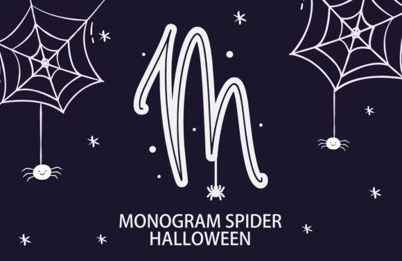 Monogram Spider Halloween Font - Featured Image
