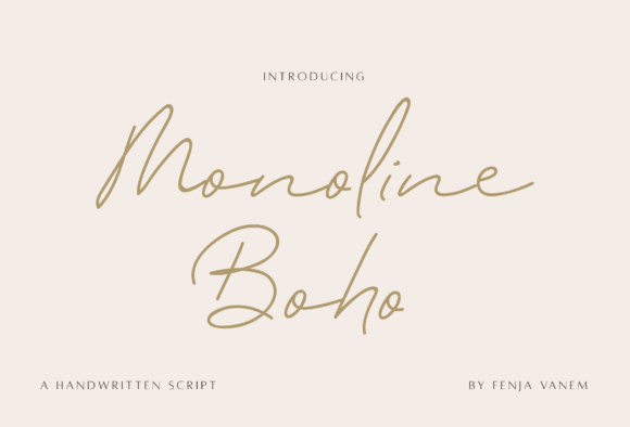 Monoline Boho Font - Featured Image