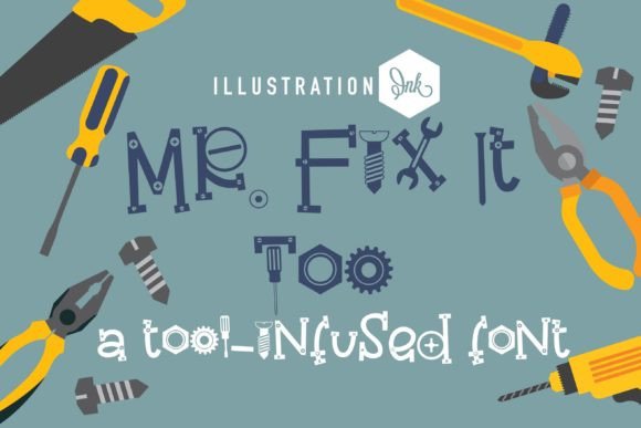 Mr. Fix It Too Font - Featured Image