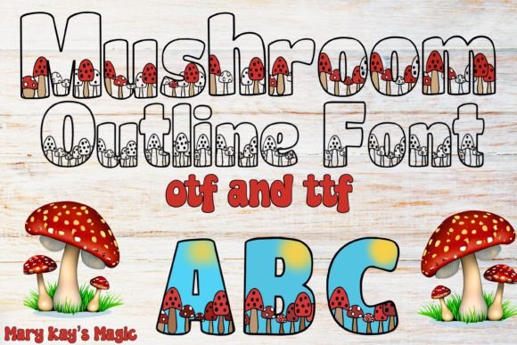 Mushroom Outline Font - Featured Image