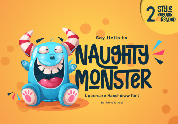 Naughty Monster Font - Featured Image