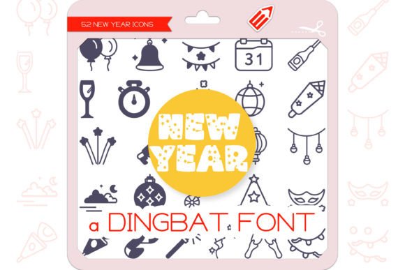 New Year Icons Font - Featured Image