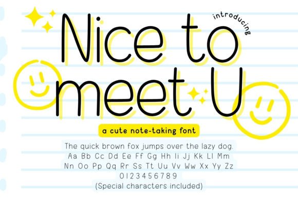 Nice to Meet U Font - Featured Image