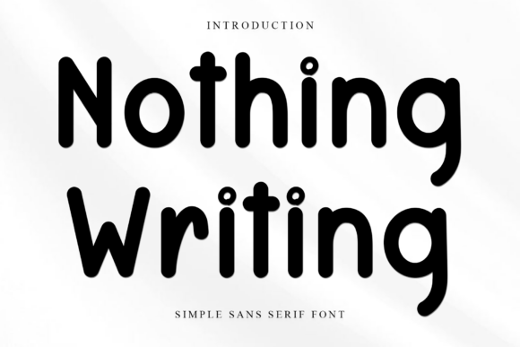 Nothing Writing Font - Featured Image