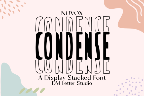Novox Condense Stacked Font - Featured Image
