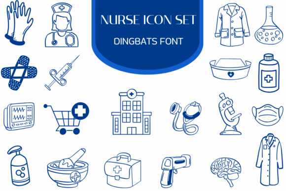 Nurse Icon Set Font - Featured Image