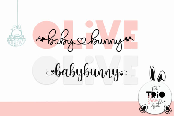 Olive Babybunny Font - Featured Image