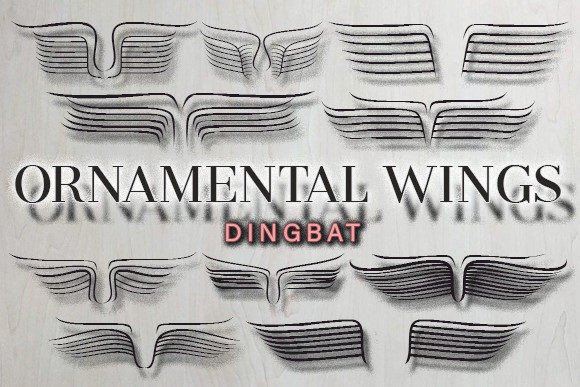 Ornamental Wings Font - Featured Image