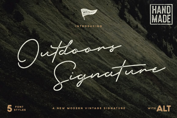 Outdoors Signature Font - Featured Image