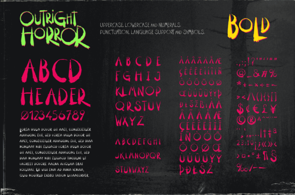 Outright Horror Font - Featured Image