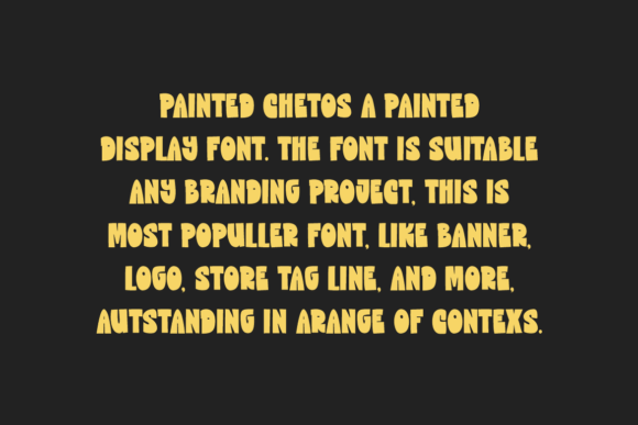 Painted Chetos Font - Featured Image