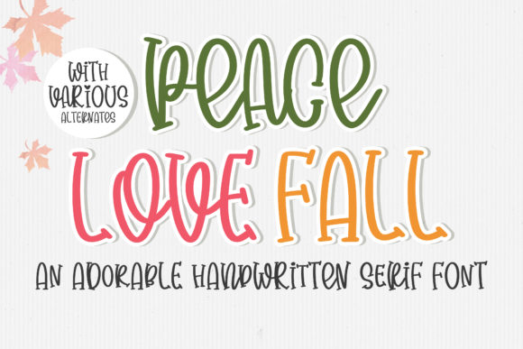Peace Love Fall Font - Featured Image