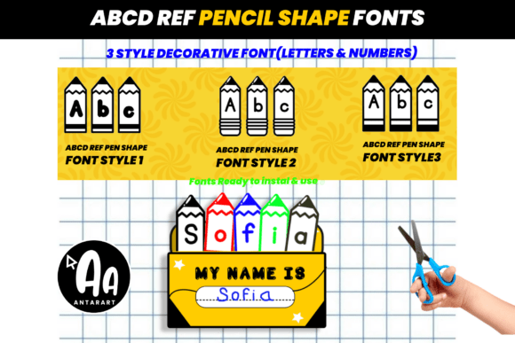 Pencil Shape Box Template Font - Featured Image