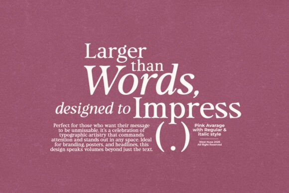 Pink Average Font - Featured Image