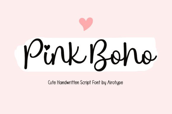 Pink Boho Font - Featured Image